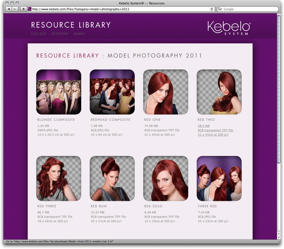 kebelo web site photo resource page design